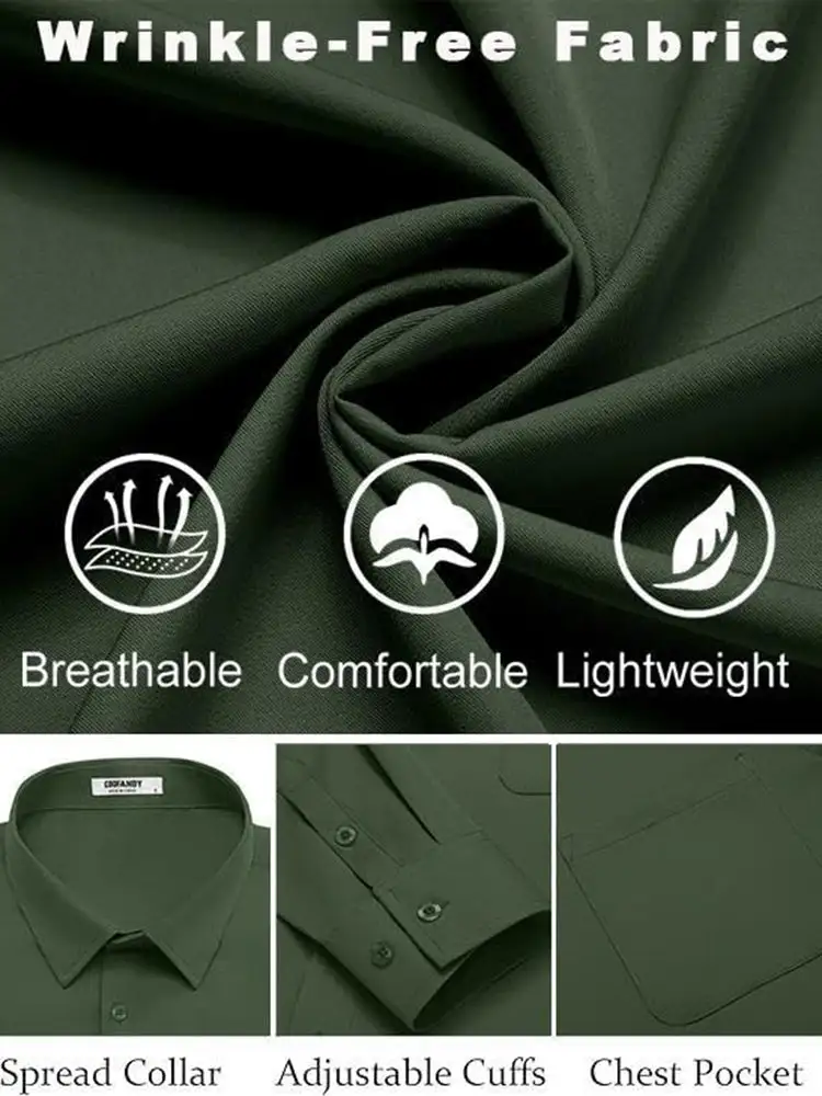 Henley Button Down Dress Shirt