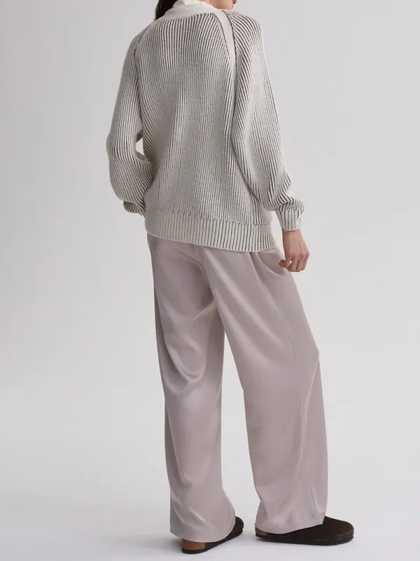 V-Neck Plated Cardigan