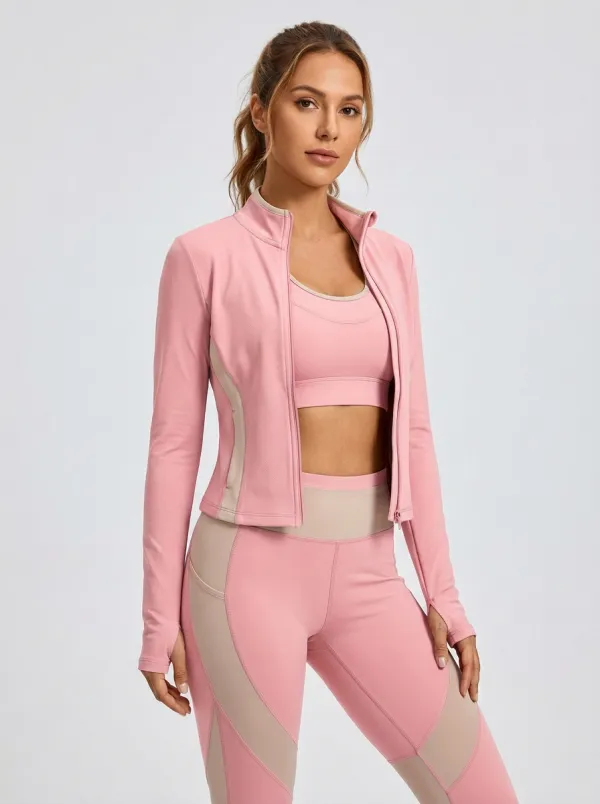 Weekend Colorblock Detail Sport Look Women's Three Piece Activewear Set