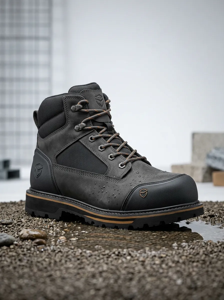 Men's Waterproof Tactical Traction Graphic Detail Work Boots