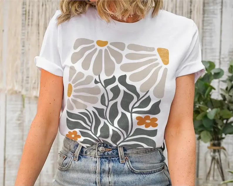 Boho Wildflowers Graphic T-Shirt