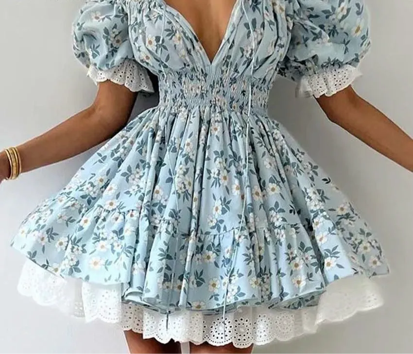Modern Puff Sleeve Mini Dress