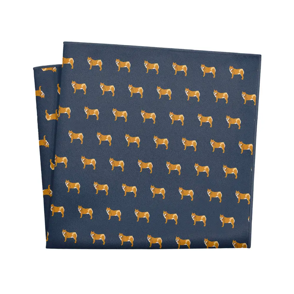 Crisp Contemporary Animal Motif Dog Motif Pocket Square