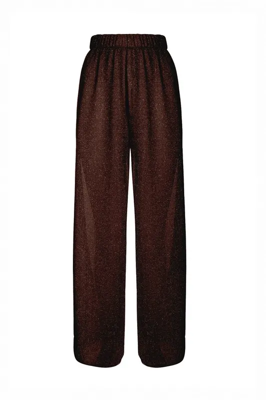 Chocolate Metallic Pants