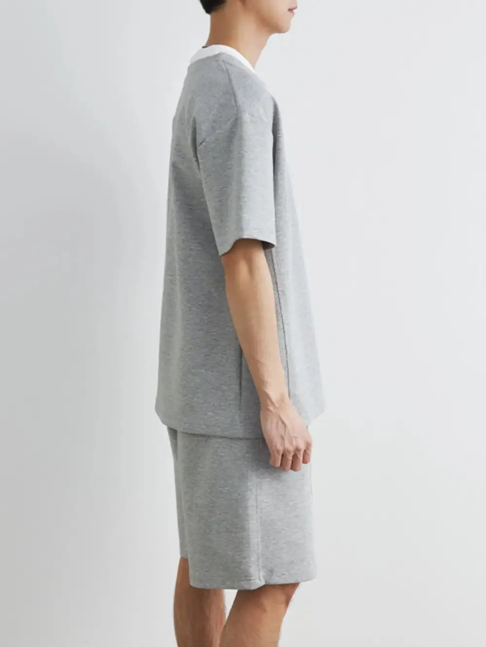 Half Sleeve Coordinated Top And Shorts Set
