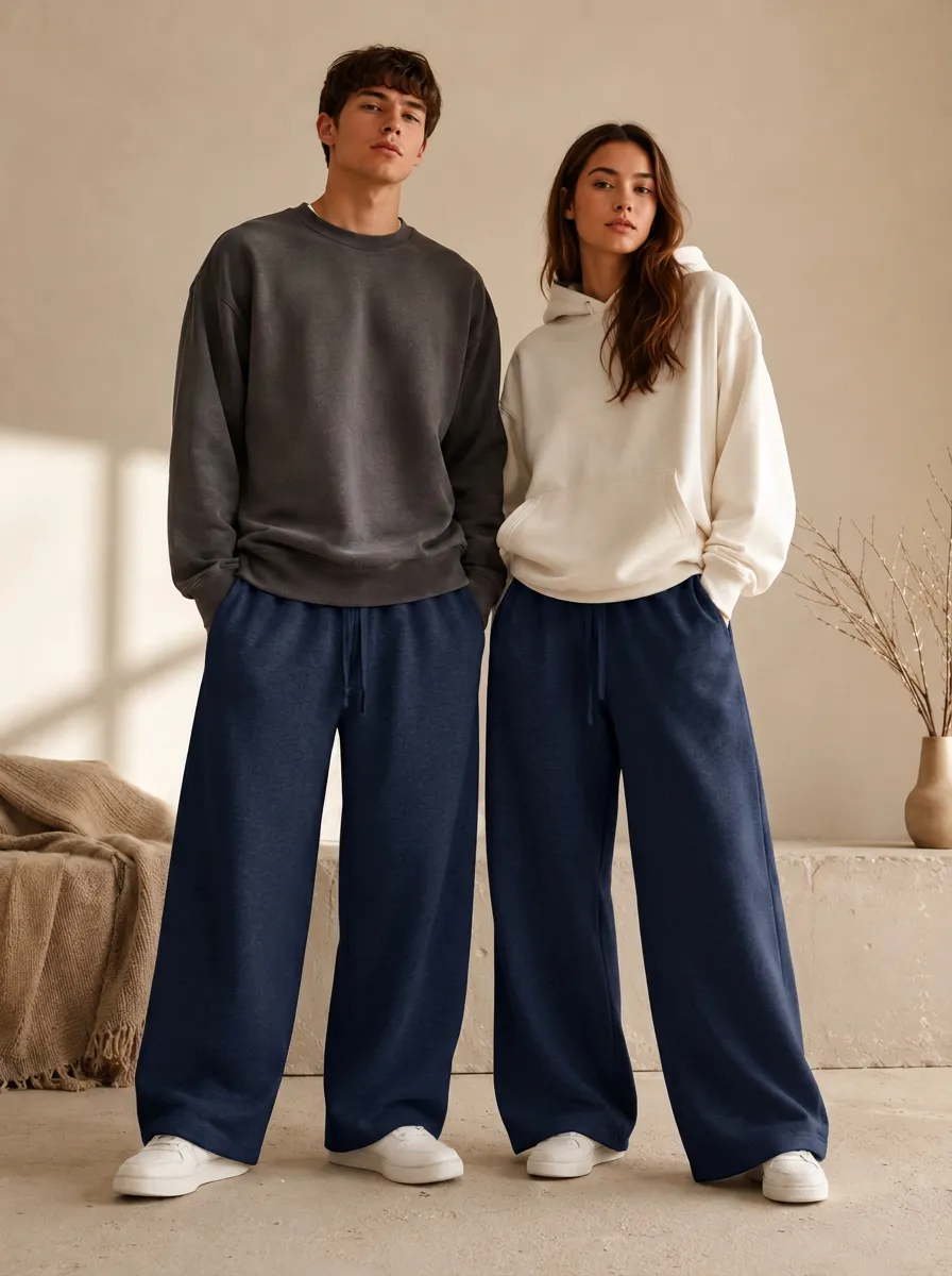 Unisex Graphic Effortless Wide-Leg Track Pants