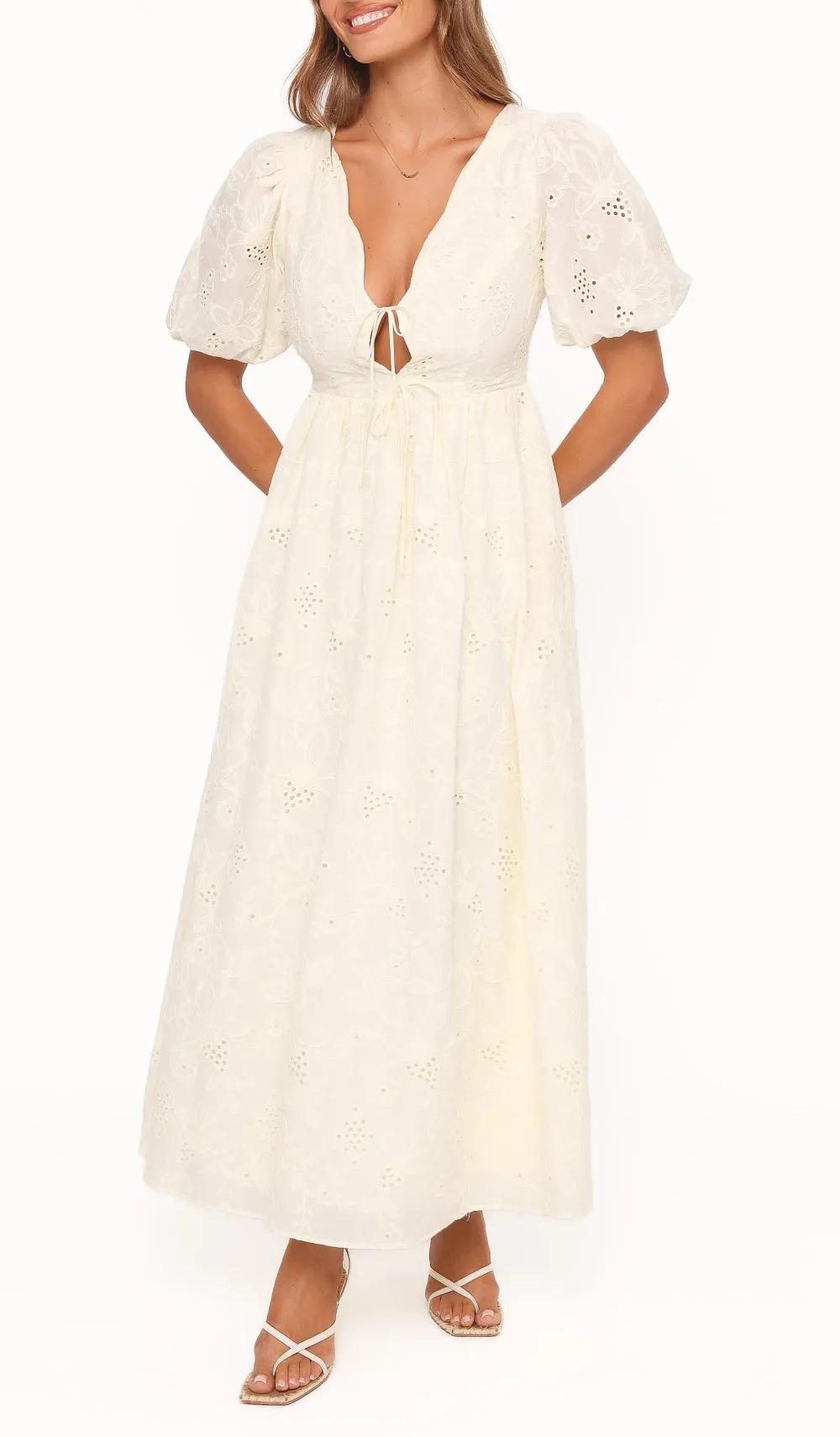 Lace Cut Out Maxi Dress
