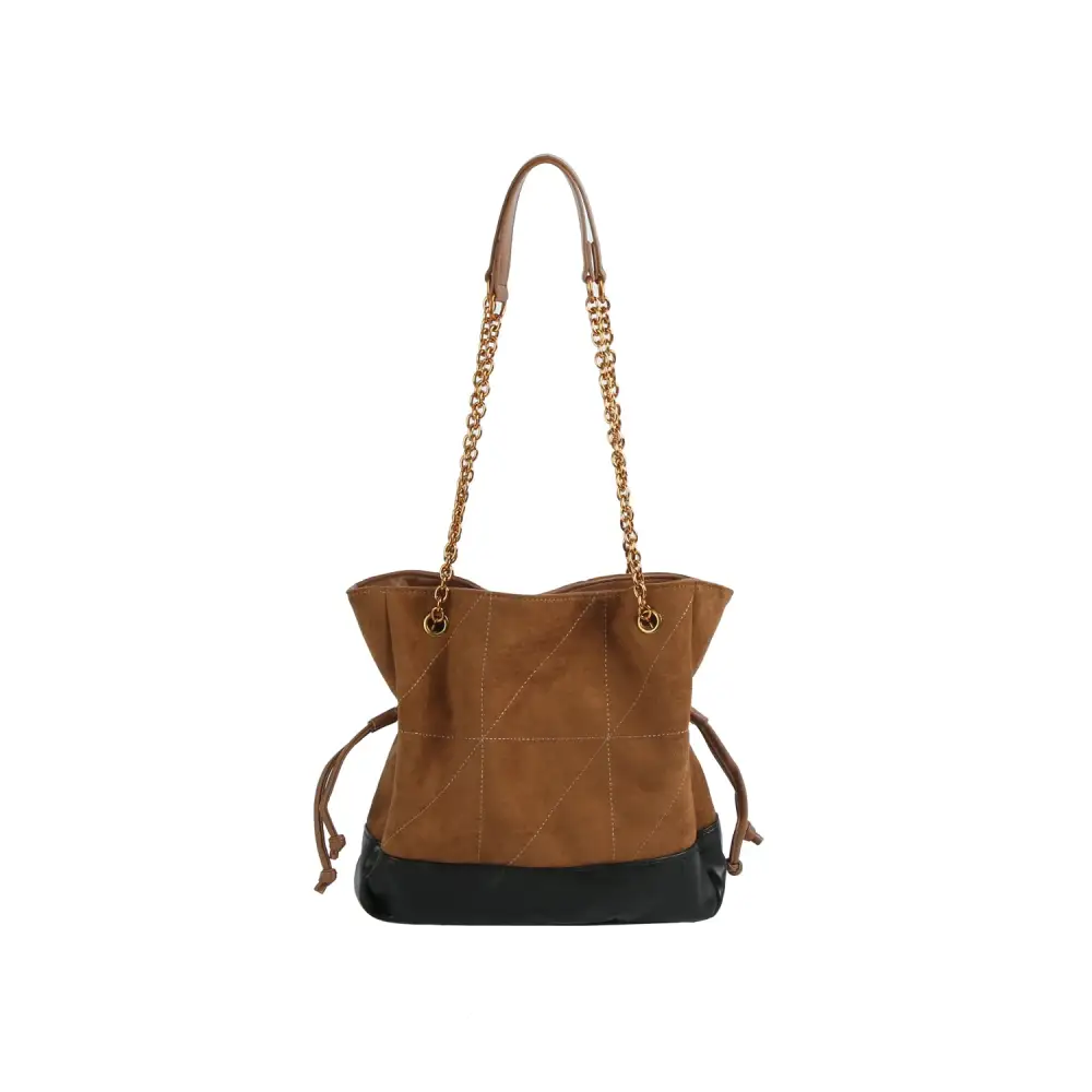 Chain Strap Drawstring Shoulder Bag