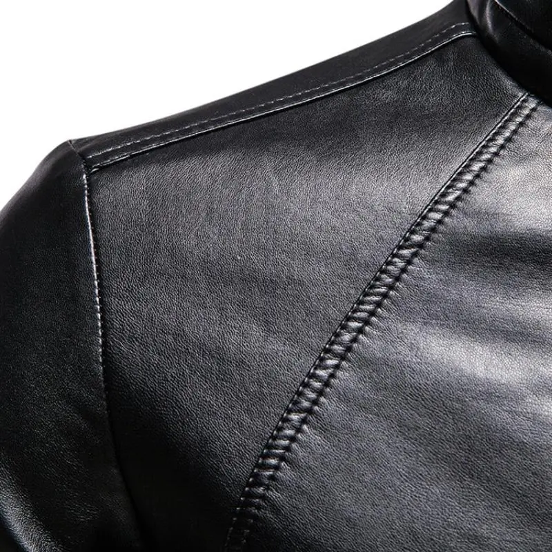 Rugged Pocket Leather Jacket