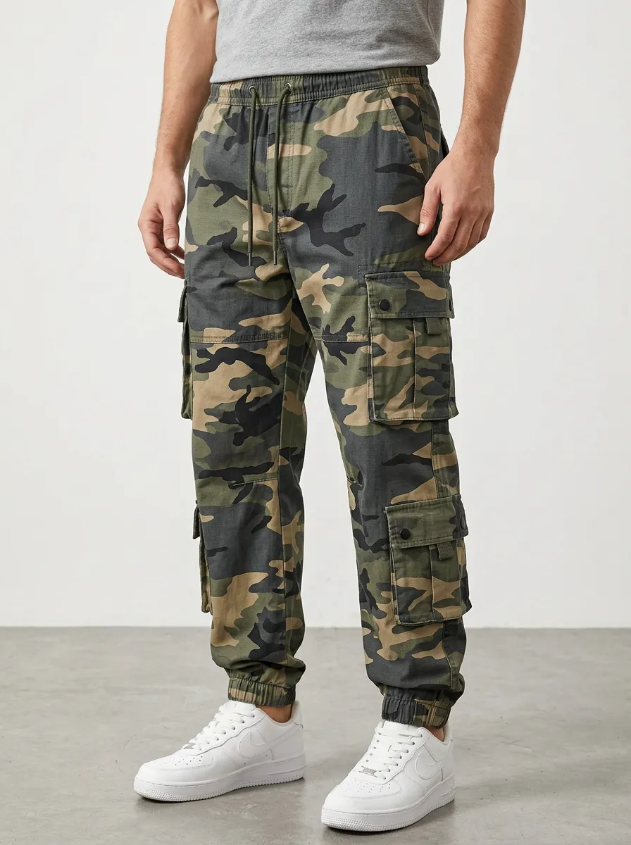 Men's Utility Multi-Pocket Camouflage Cargo Pants