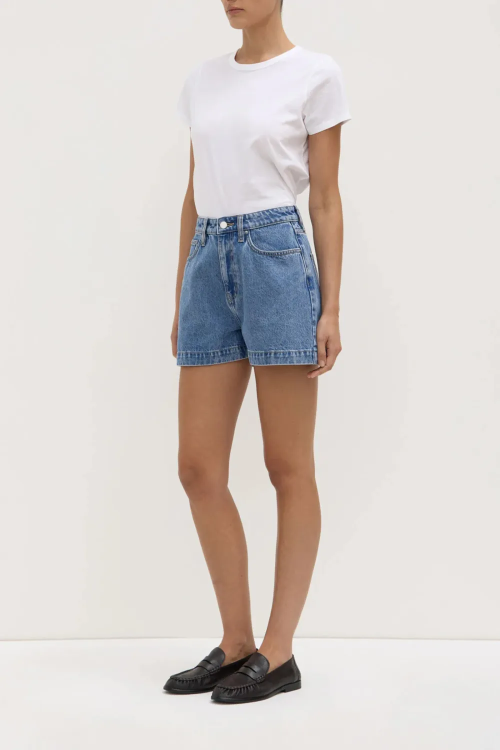 Slim Fit Denim Shorts