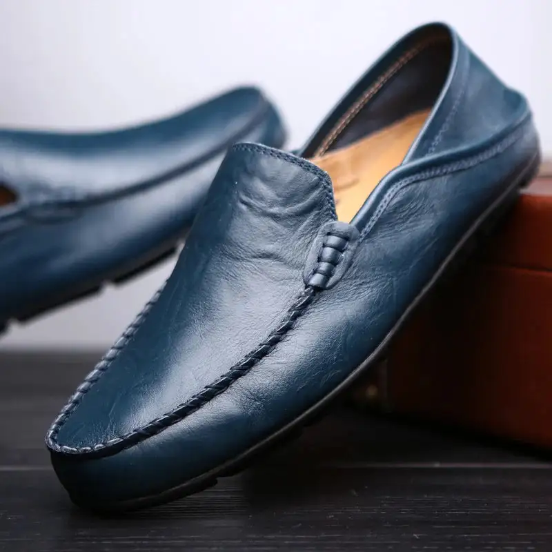 Classic Leather Slip-On Shoes