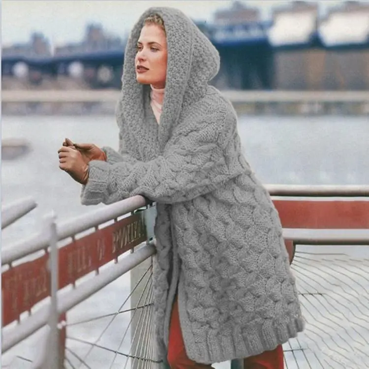 （Warehouse Clearance）Winter keep warm plain sweater cardigan