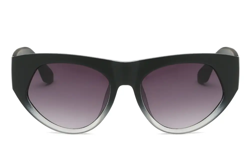 Retro Round Thick Frame Cat-Eye Sunglasses