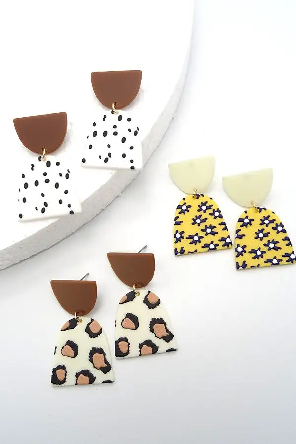 mbossed Print Color Block Geo