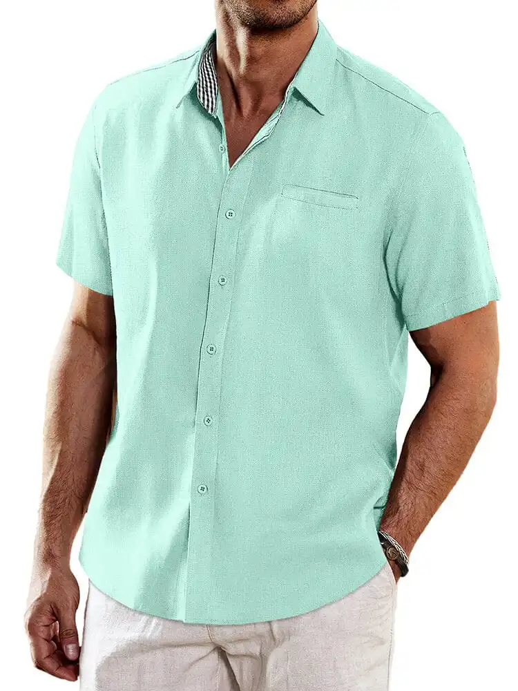 Cotton Linen Slub Weave Shirt