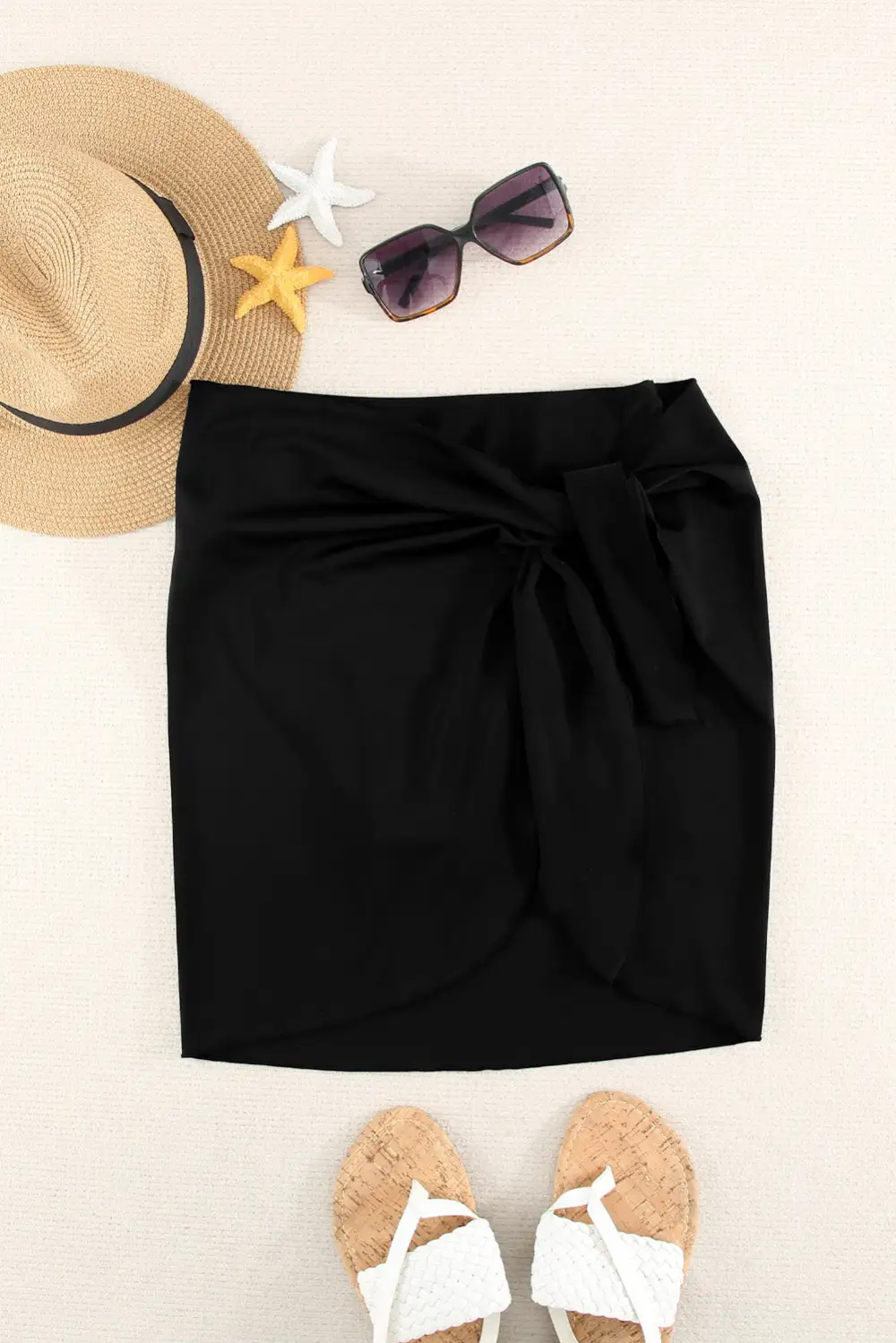 Swimwear High Waist Swim Bottom with Sarong