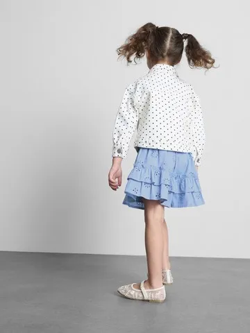 1.5-8yrs | Broderie Anglaise Tiered Shorts