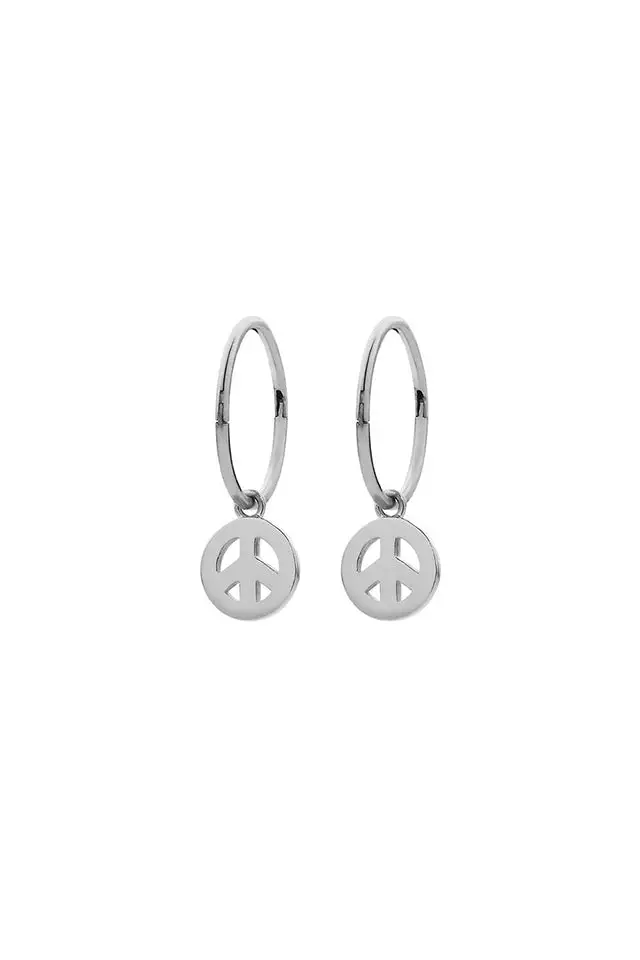Peace Delicate Sleeper Earrings