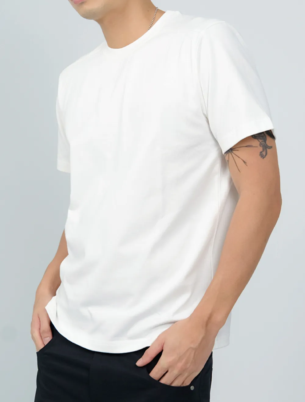 Structured Shoulder Mesh T-Shirt