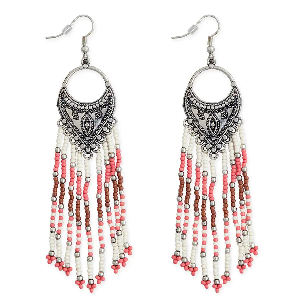 Balanced Flowing Artful Beaded Earrings