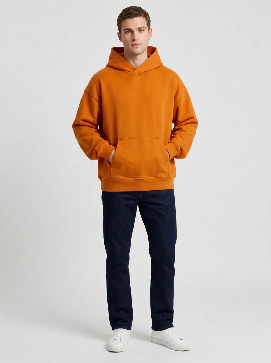 Easy Layer Plain Unisex Hooded Sweatshirt