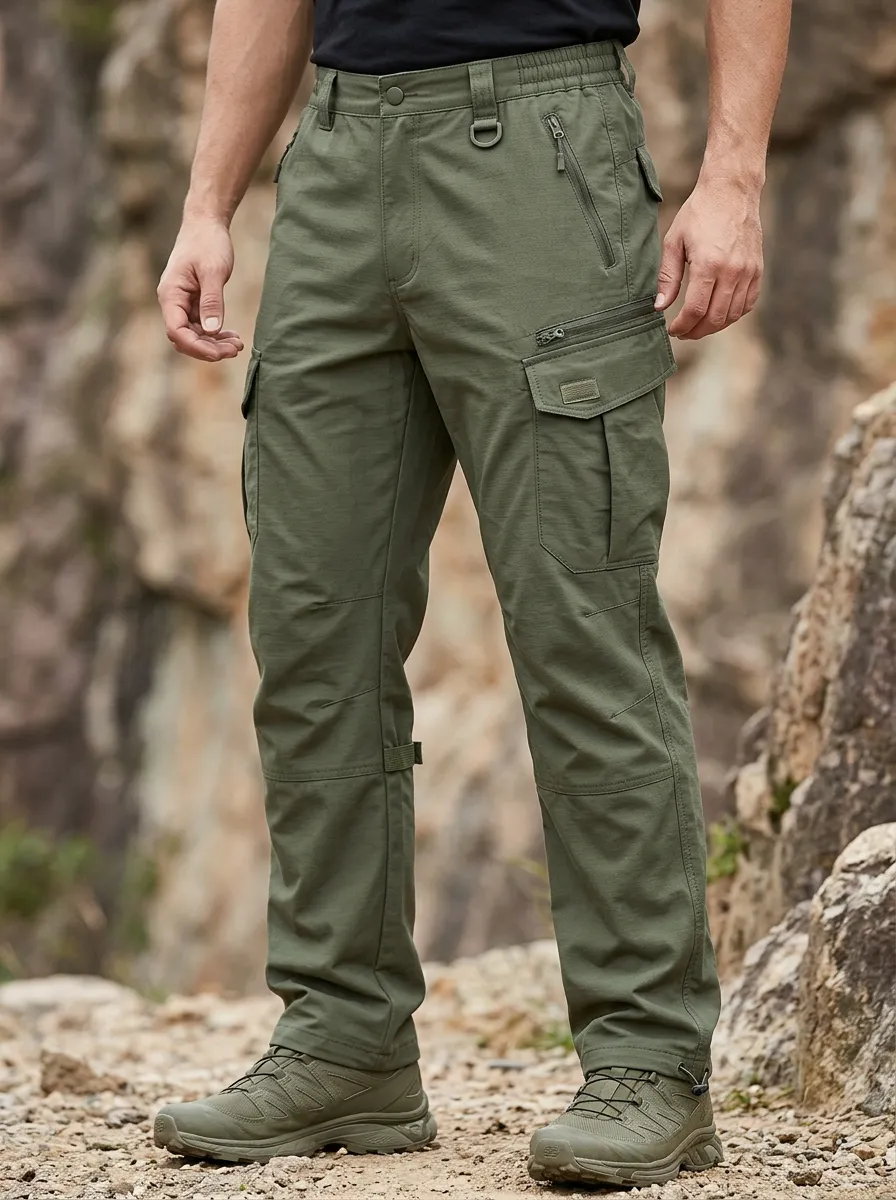 Men's Outdoor Utility Multi-Pocket Cargo Pants