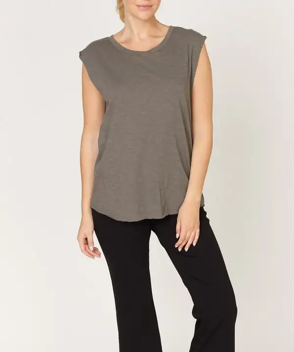 Slub Knit Sleeveless Tank Top