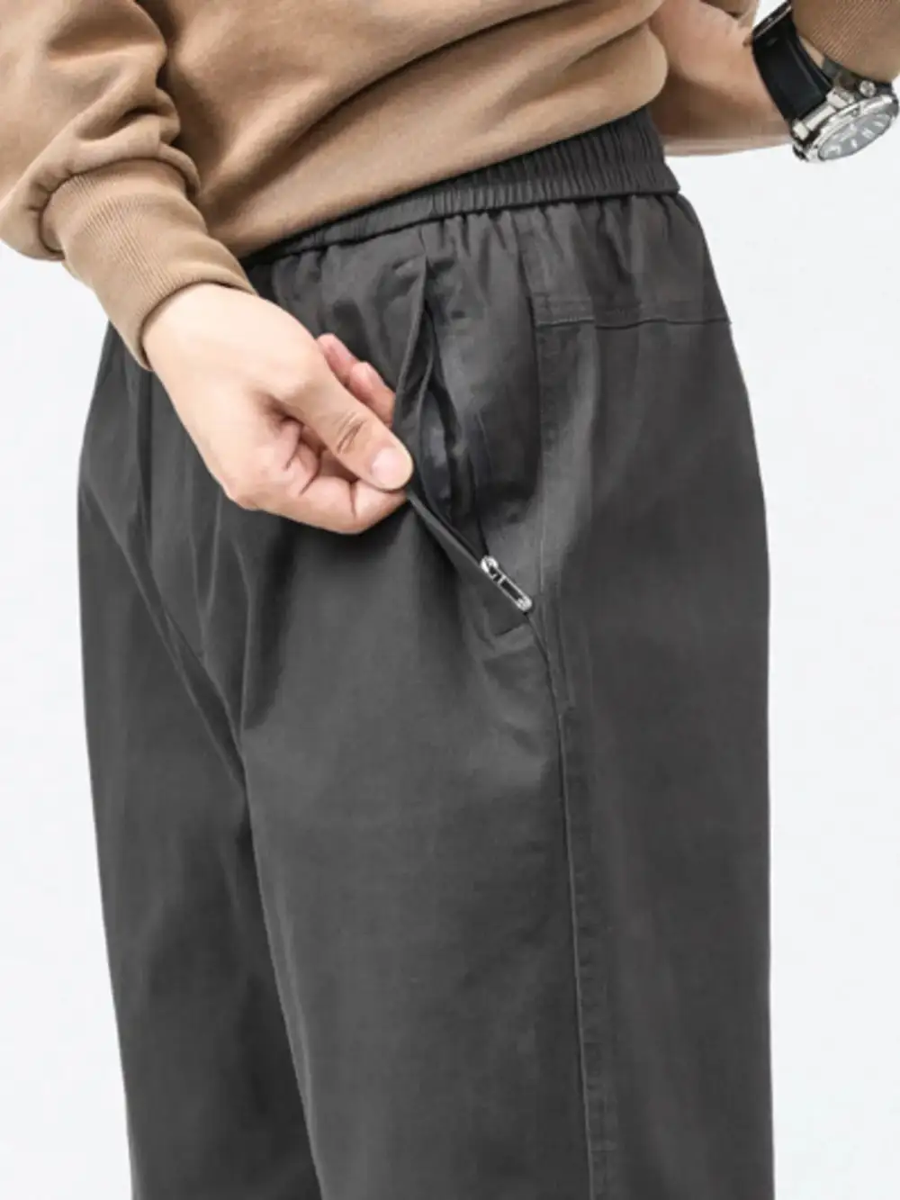Pocketed Relaxed Fit Casual Pants