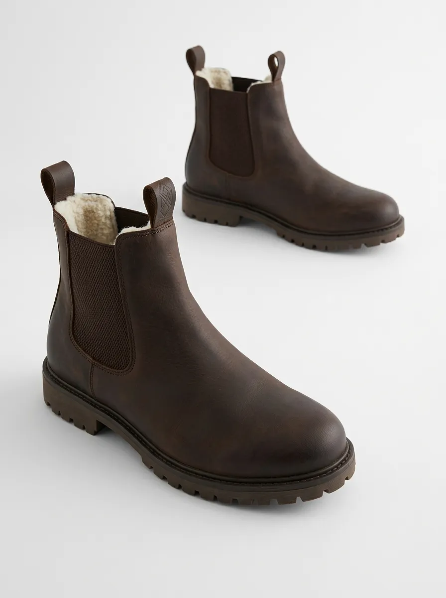 Easy-Wear Faux Leather Leather Look Look Unisex Warm Boots