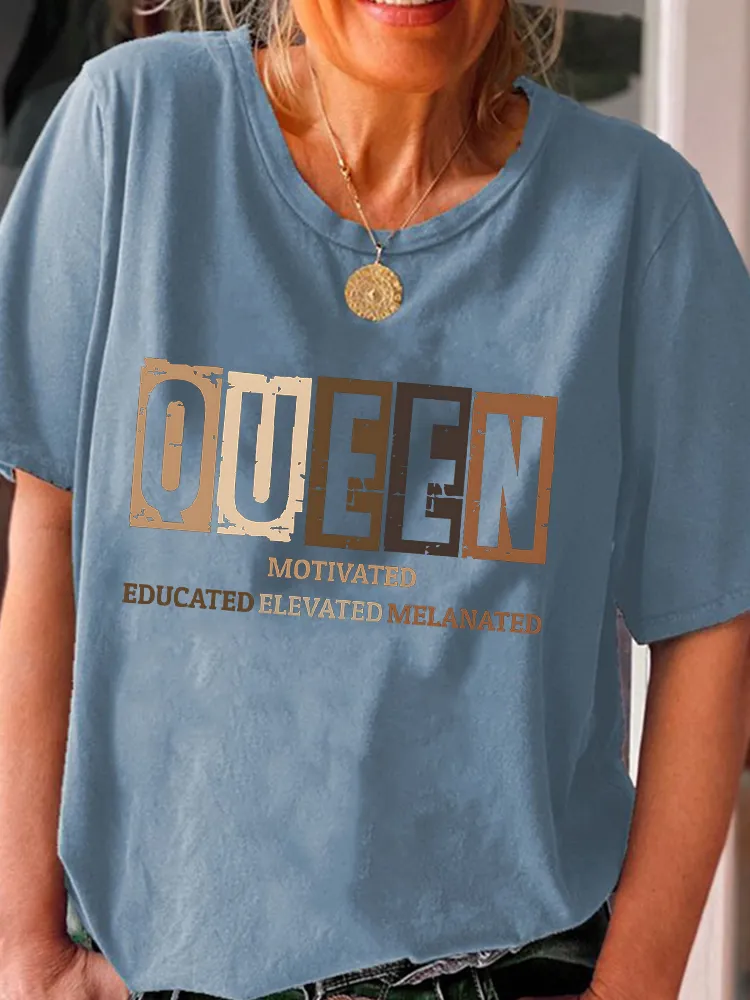 Empowerment Slogan Short-Sleeved T-Shirts