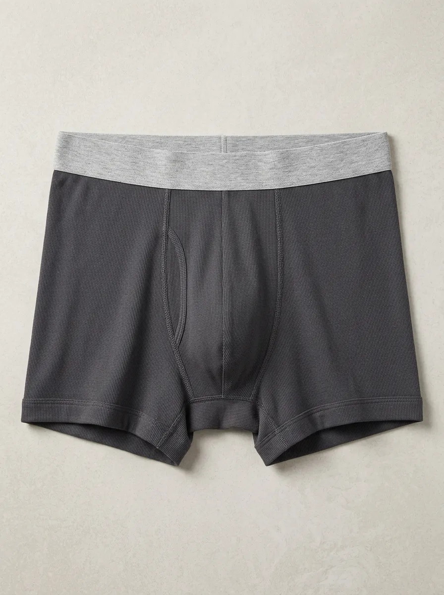 Men's Charcoal Grey Structured Pouch Minimalist Boxer Briefs