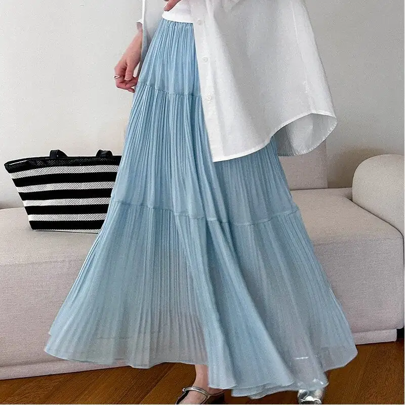 Pleated Midi Skirt