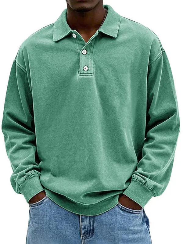 Vintage Long Sleeve Polo Shirt