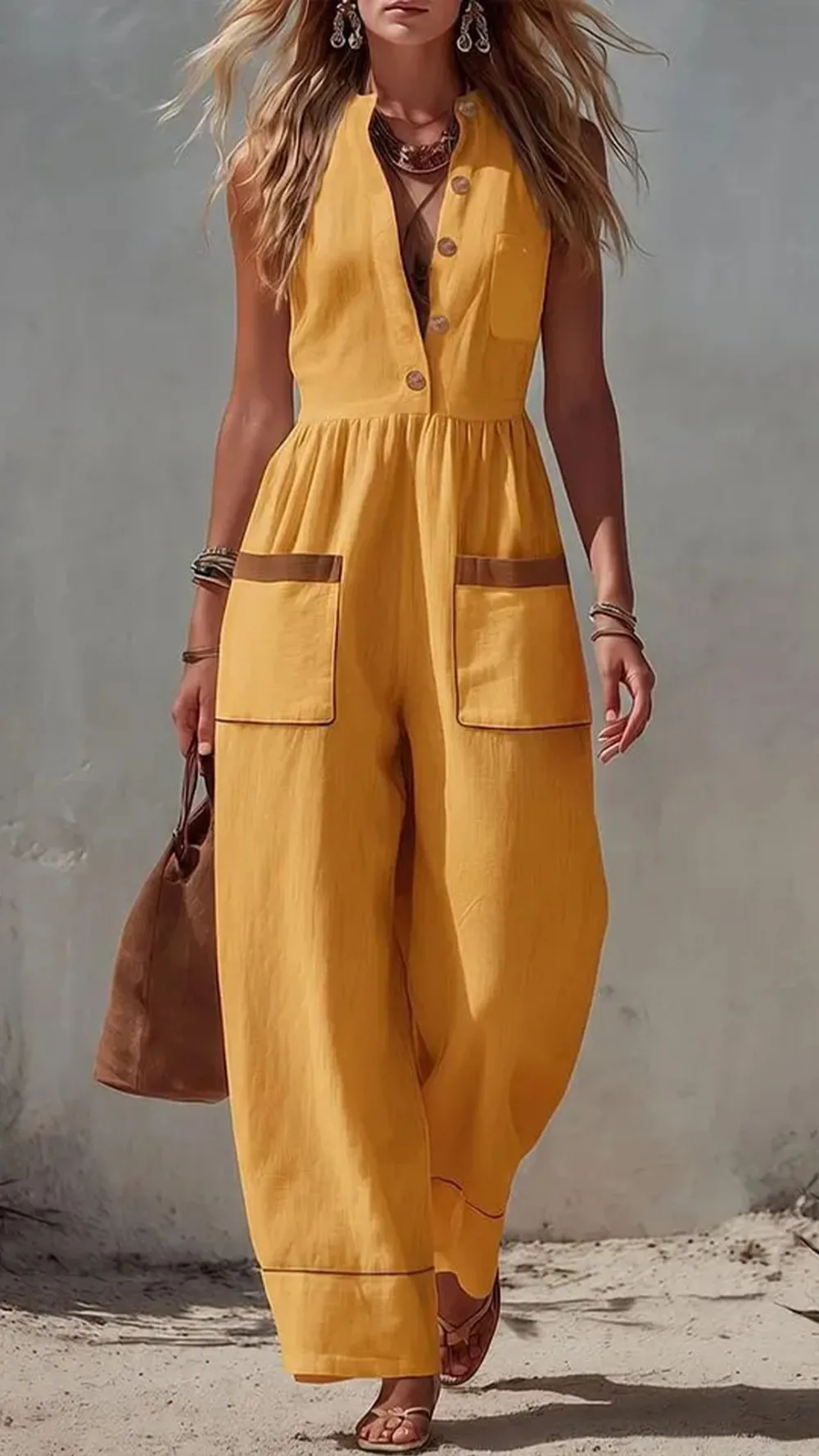 Straight Leg Jumpsuit
