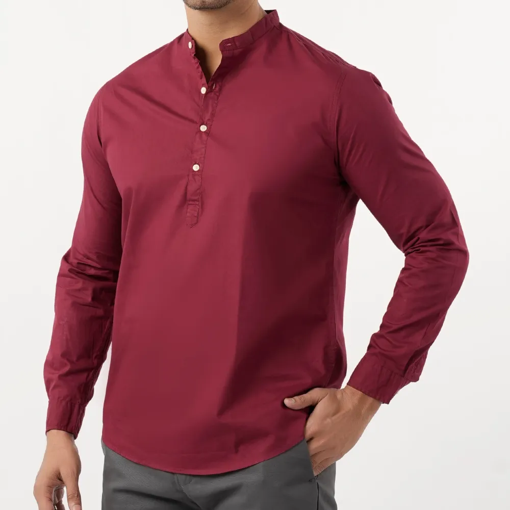 Men's Casual Chambray Plain Shirt
