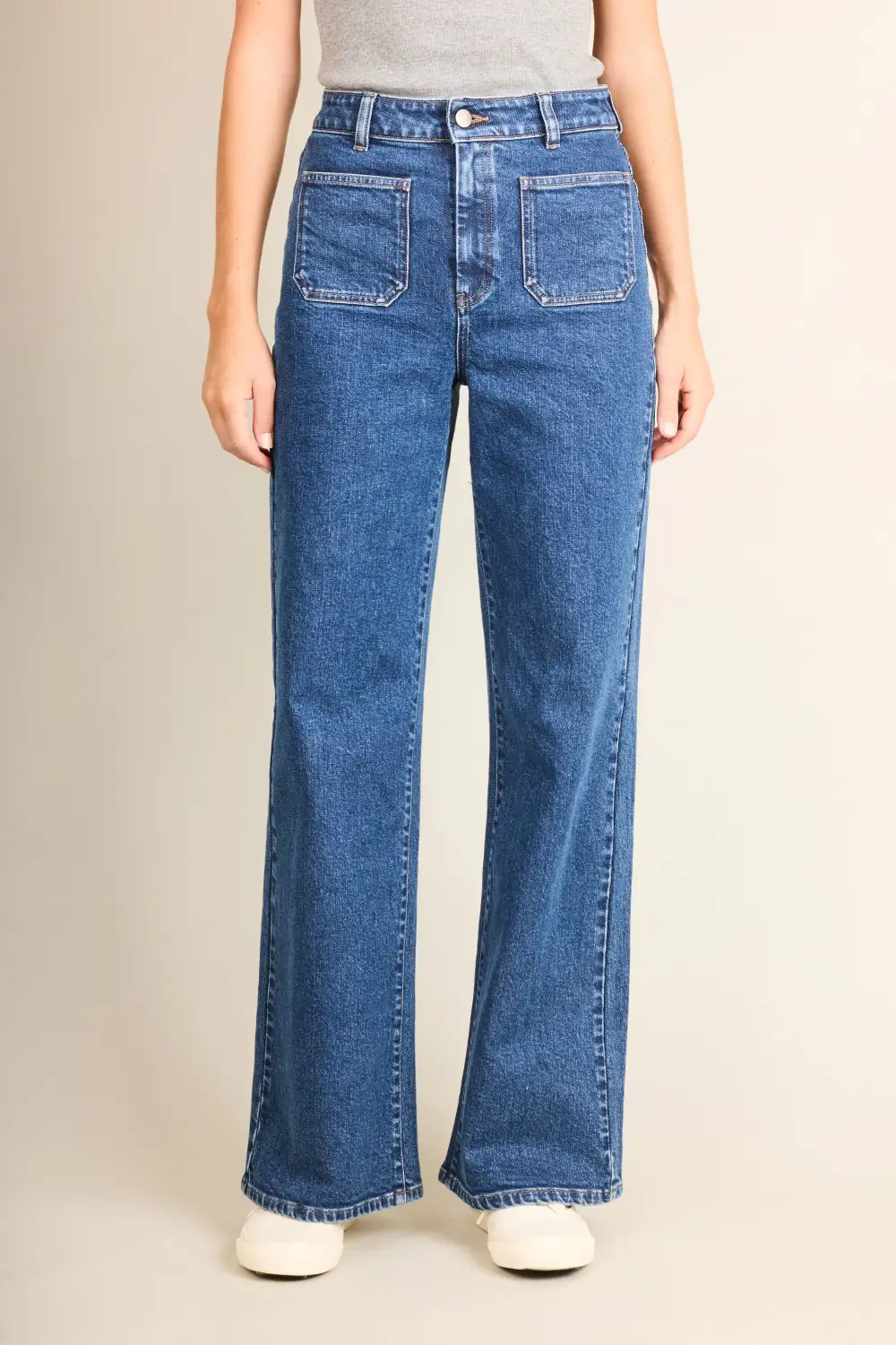 Women's Straight Wide Leg High Waist Jeans