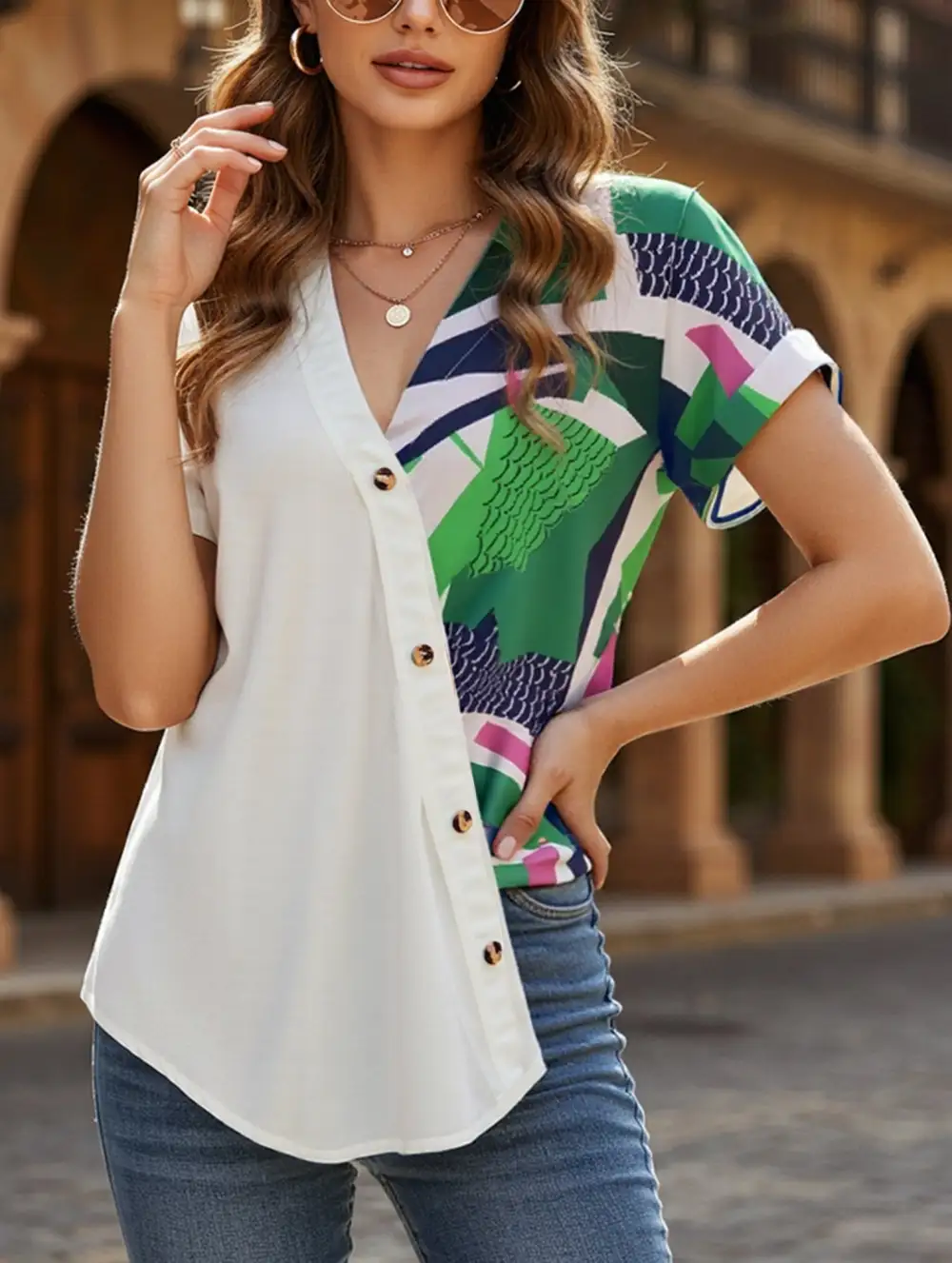 Printed Chiffon Blouse