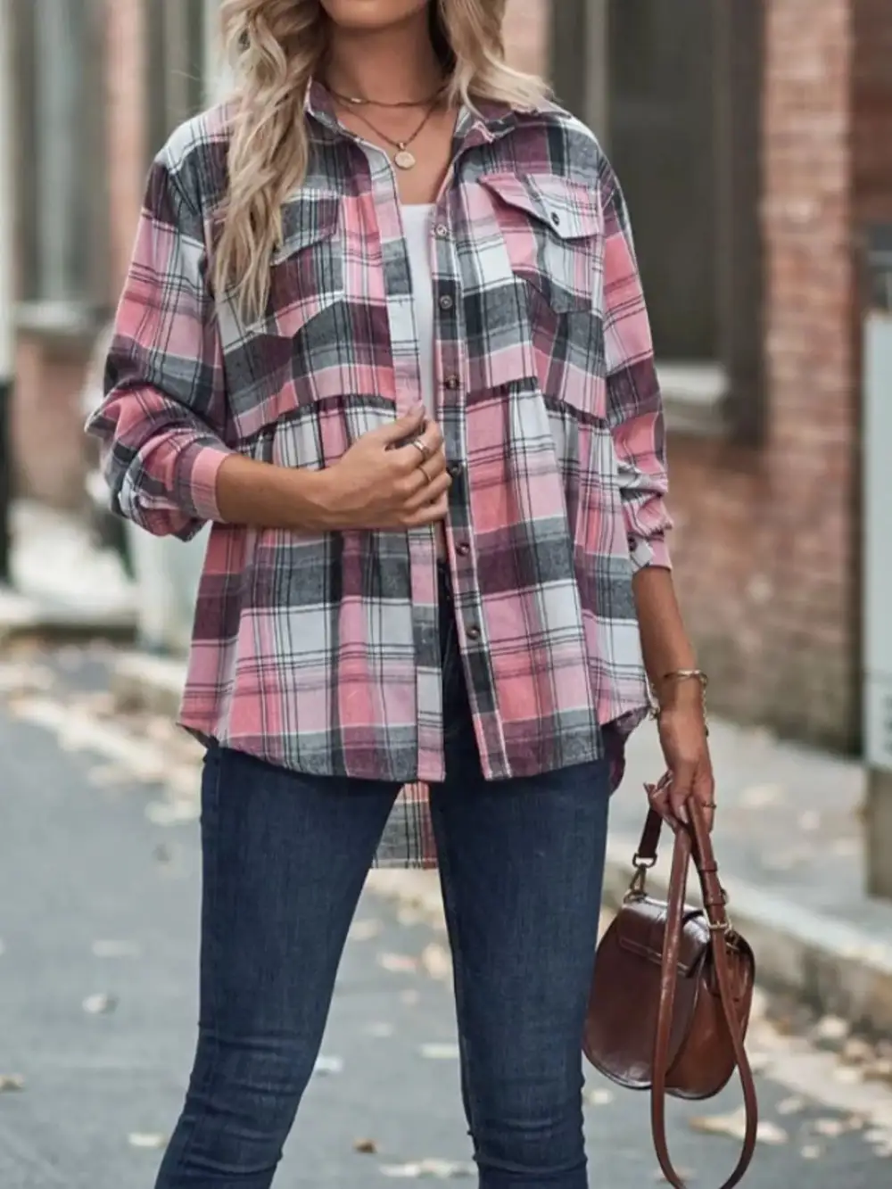 Everyday Plaid Button Down Long Sleeve Shirt