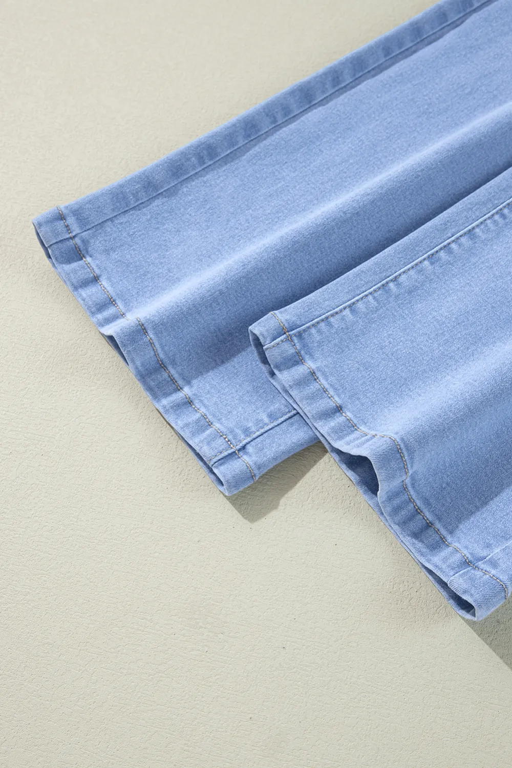 Light Blue Cropped Straight Jeans