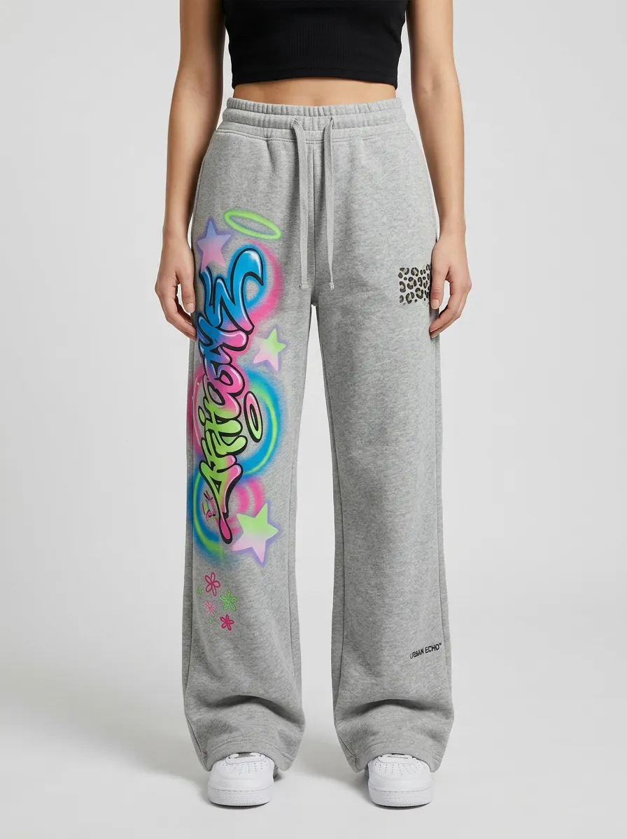 Women's Streetwear Graffiti Star Printed Jogger Sweatpants