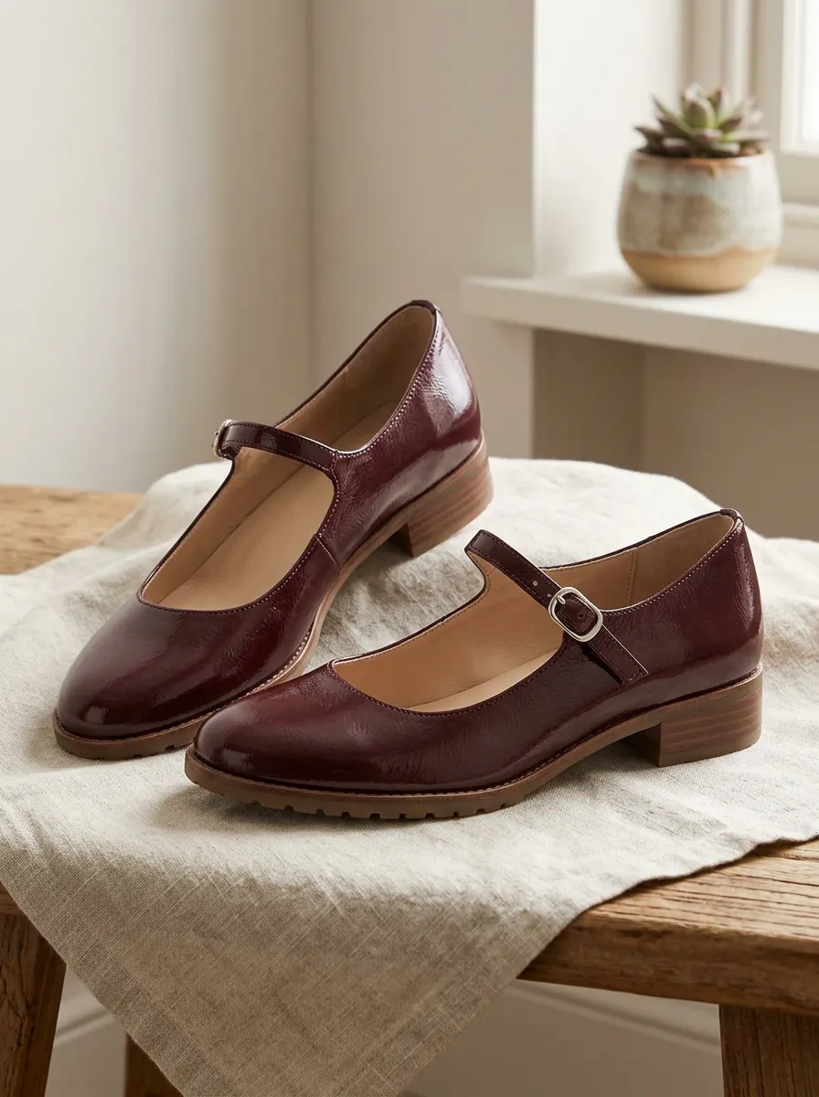 Women's Patent Leather Mary Jane Shoes