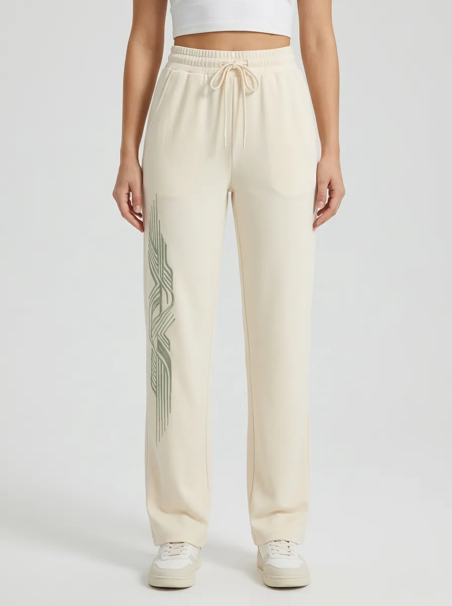 Women's Minimalist Aesthetic Abstract Line Graphic Joggers