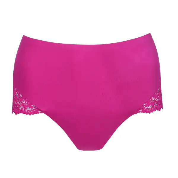 Women's Full Coverage Seamless Bonded Edge Elastic Waistband Cotton Gusset Floral Lace Cotton Retro Detail Soft Fabric Stretch Fit High Waist Panty