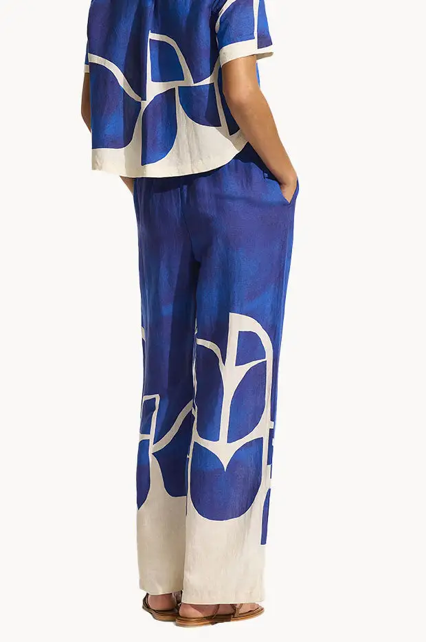 Paperbag Linen Blend Pants