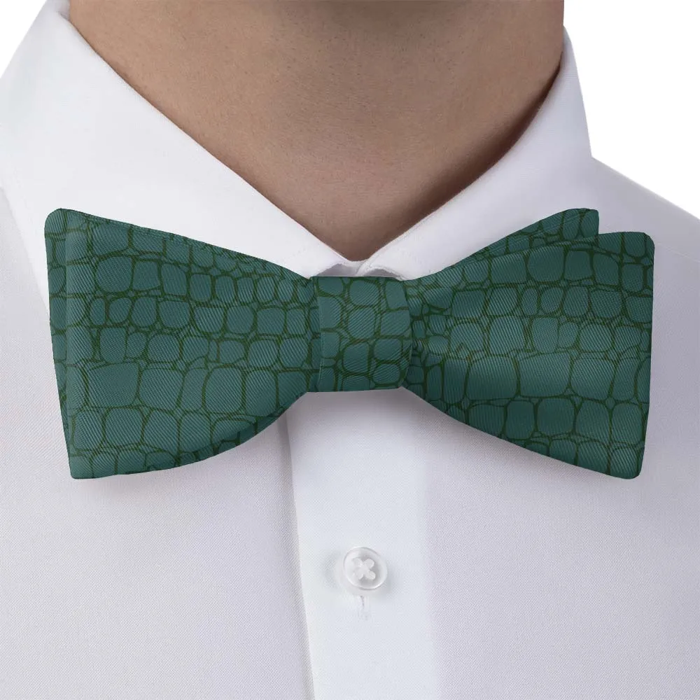 Gator Skin Pattern Bow Tie