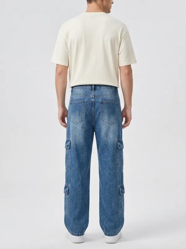 Unisex Graphic Streetwear Graffiti Star Cargo Jeans