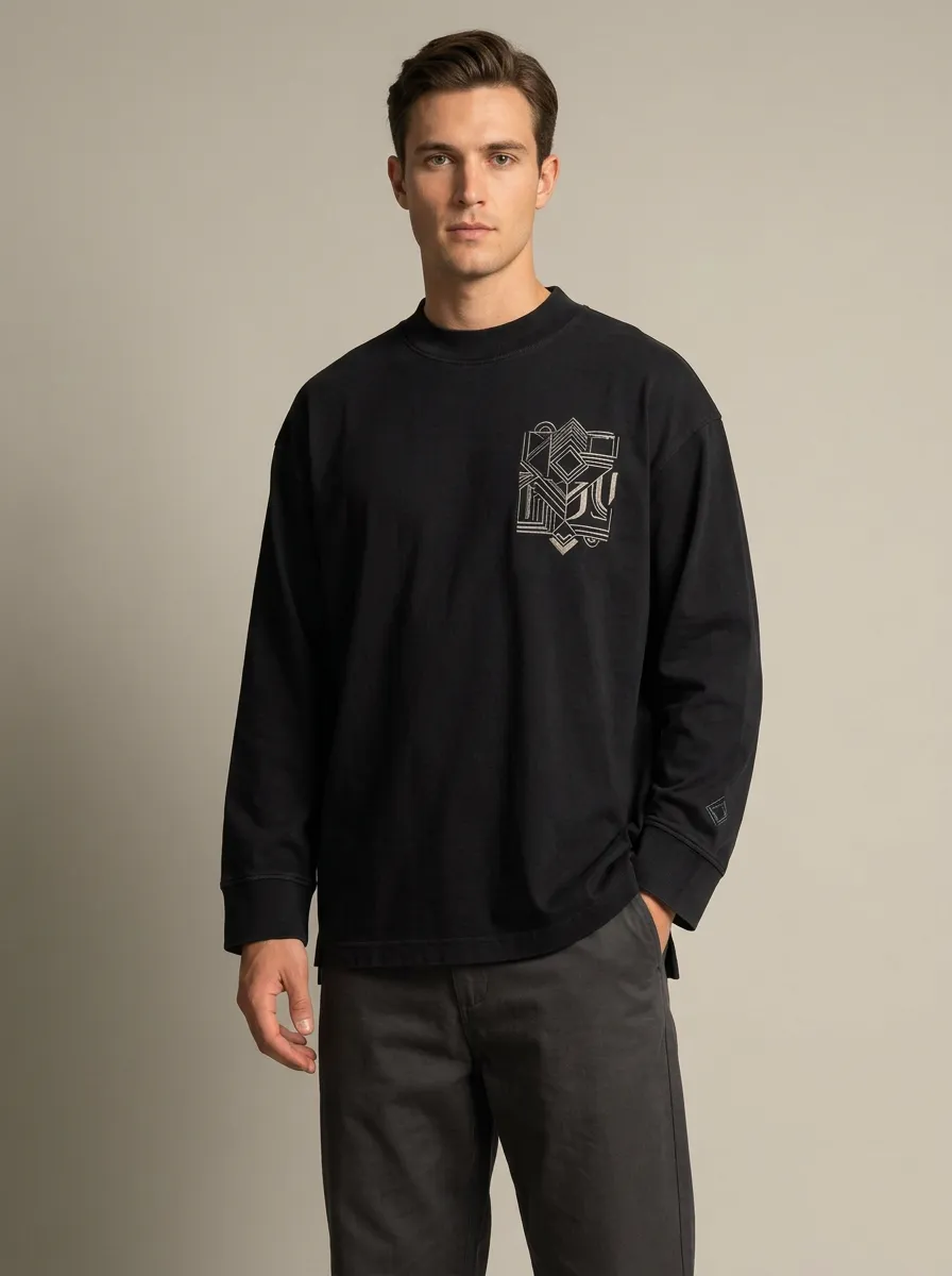 Men's Long Sleeve Balanced Minimal Shirt