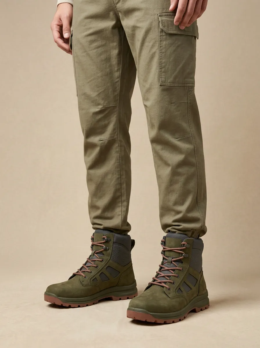 Topographic Hiking Work Boots Expedition