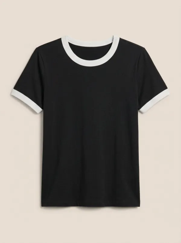 Women's Short-Sleeve Crewneck Ringer T-Shirt